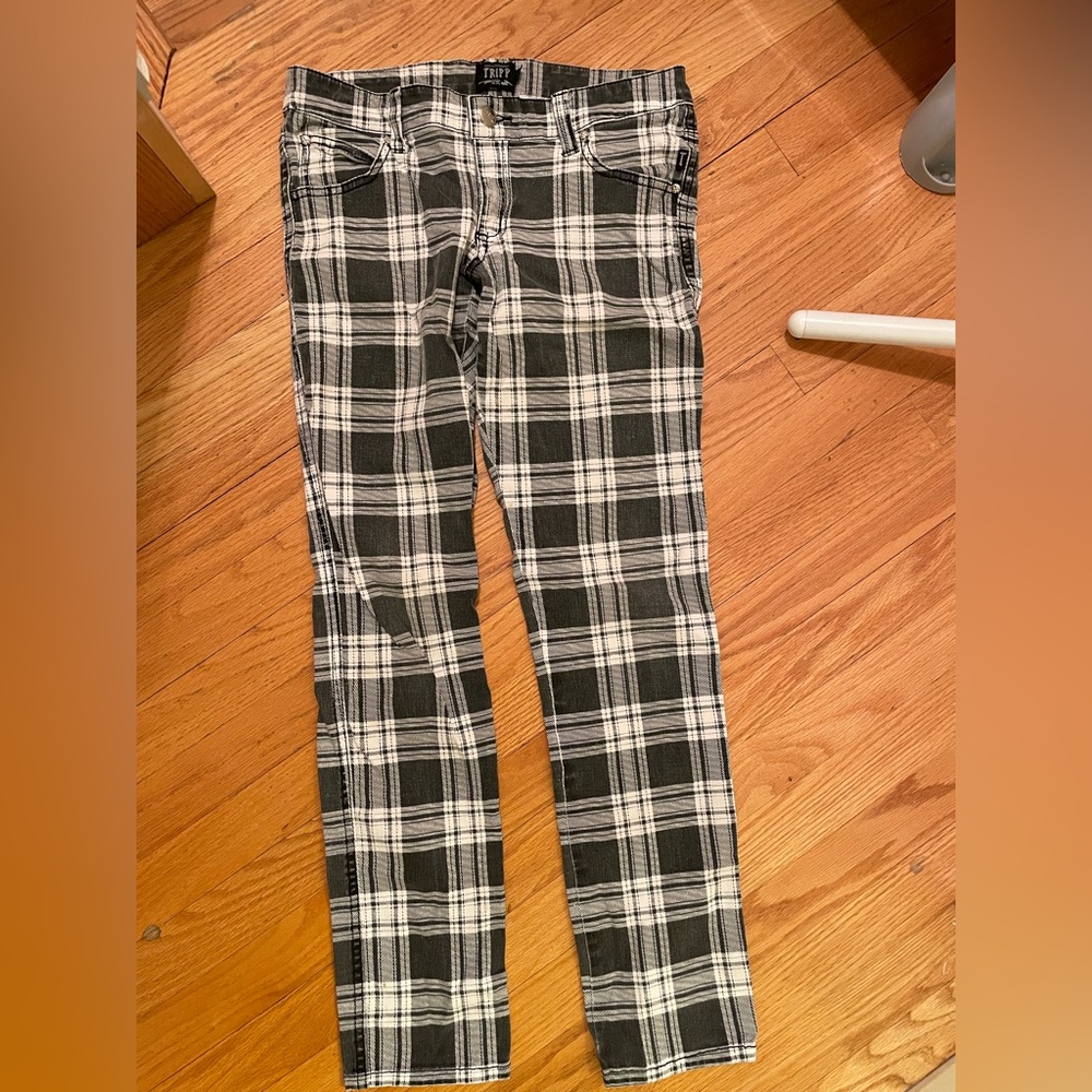Trips goth skinny jeans